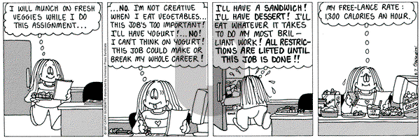 Cathy Classics on Thursday August 7, 1997 Comic Strip