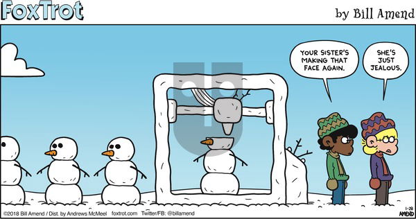 FoxTrot on Sunday January 28, 2018 Comic Strip