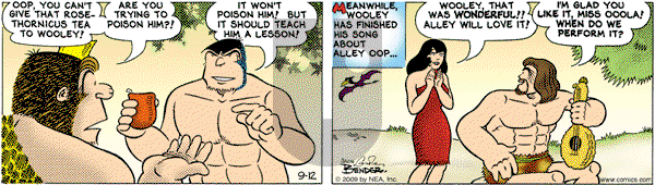 Alley Oop on Saturday September 12, 2009 Comic Strip