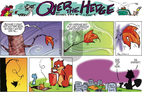 Over the Hedge on Sunday November 4, 2012 Comic Strip