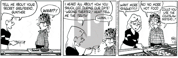 Luann on Wednesday November 28, 2001 Comic Strip