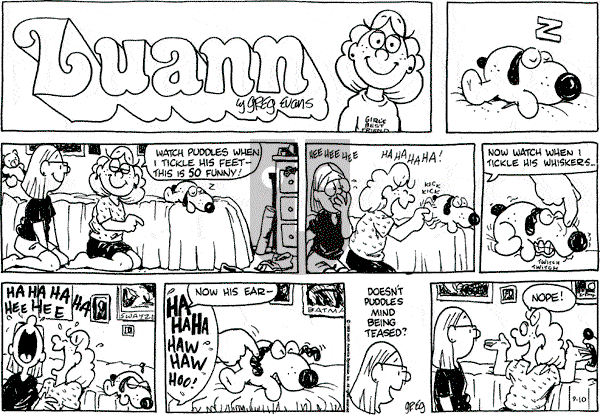 Luann - Sunday September 10, 1989 Comic Strip