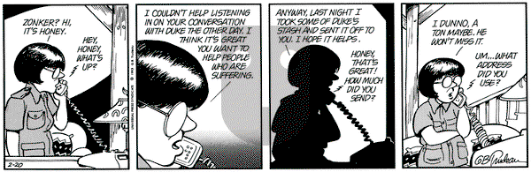 Doonesbury - Saturday February 20, 1993 Comic Strip