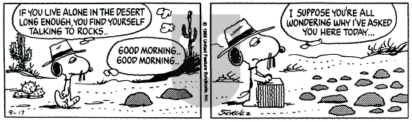 Peanuts on Saturday September 17, 1988 Comic Strip