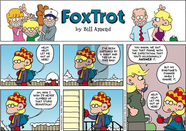 FoxTrot on Sunday February 3, 2013 Comic Strip