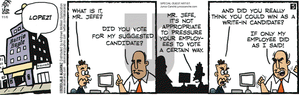 La Cucaracha on Friday November 6, 2020 Comic Strip