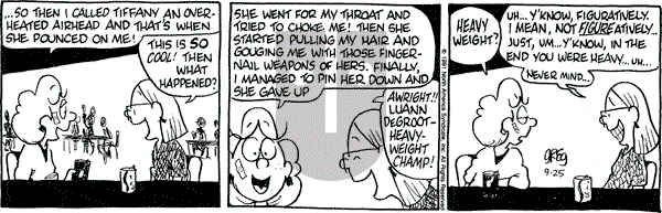 Luann on Wednesday September 25, 1991 Comic Strip