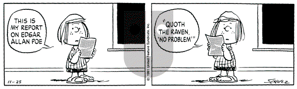 Peanuts on Monday November 25, 1991 Comic Strip