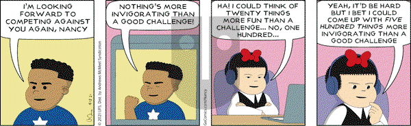 Nancy on Monday April 12, 2021 Comic Strip