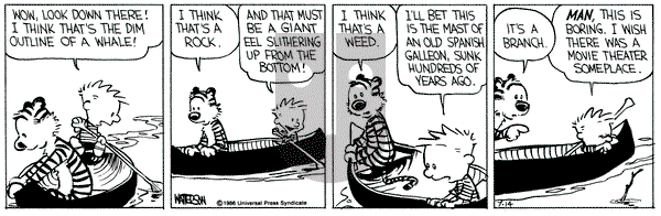 Calvin and Hobbes on Monday July 14, 1986 Comic Strip