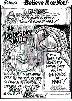Ripley's Believe It or Not on Friday August 11, 2006 Comic Strip
