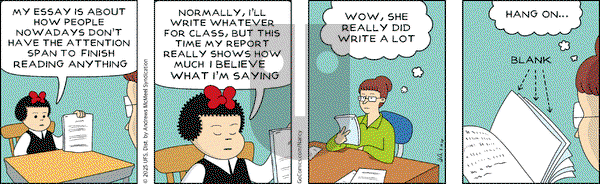 Nancy on Wednesday March 19, 2025 Comic Strip