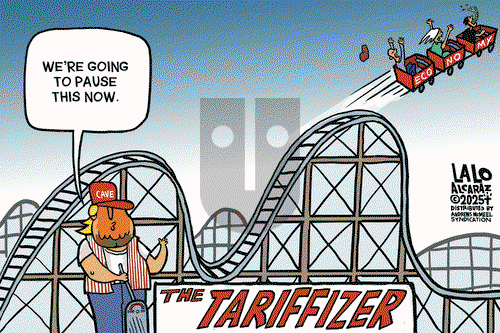 Lalo Alcaraz on Wednesday April 9, 2025 Comic Strip