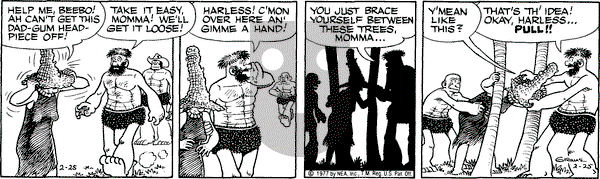 Alley Oop on Friday February 25, 1977 Comic Strip