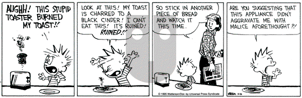 Calvin and Hobbes on Friday November 10, 1995 Comic Strip