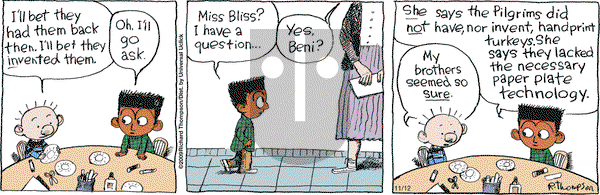 Cul de Sac on Wednesday November 12, 2014 Comic Strip