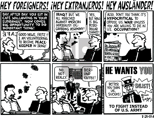 Ted Rall on Thursday August 28, 2003 Comic Strip
