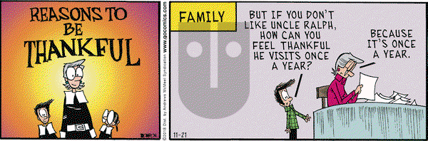 Grand Avenue on Wednesday November 21, 2018 Comic Strip