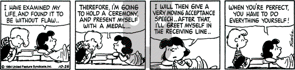 Peanuts - Friday October 26, 1984 Comic Strip