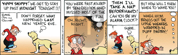 Red and Rover on Saturday December 31, 2016 Comic Strip