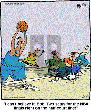 In the Bleachers on Monday June 4, 2007 Comic Strip