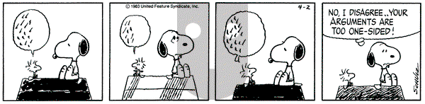 Peanuts on Saturday April 2, 1983 Comic Strip