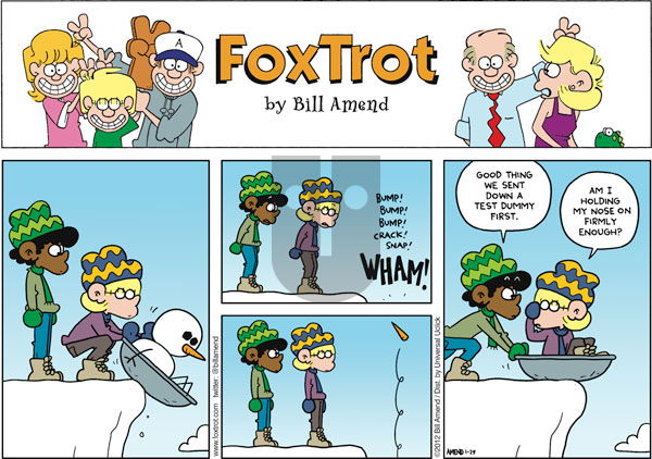 FoxTrot on Sunday January 29, 2012 Comic Strip