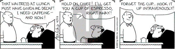 The Born Loser on Thursday April 12, 2001 Comic Strip