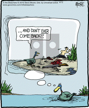 In the Bleachers on Tuesday April 12, 2016 Comic Strip