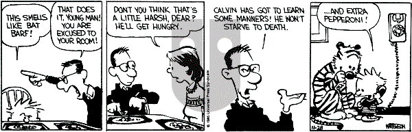 Calvin and Hobbes - Thursday November 28, 1985 Comic Strip