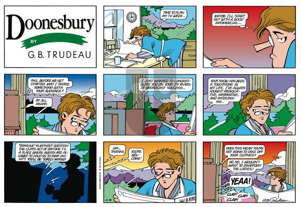 Doonesbury on Sunday February 18, 1996 Comic Strip