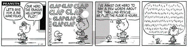 Peanuts on Thursday February 10, 1977 Comic Strip