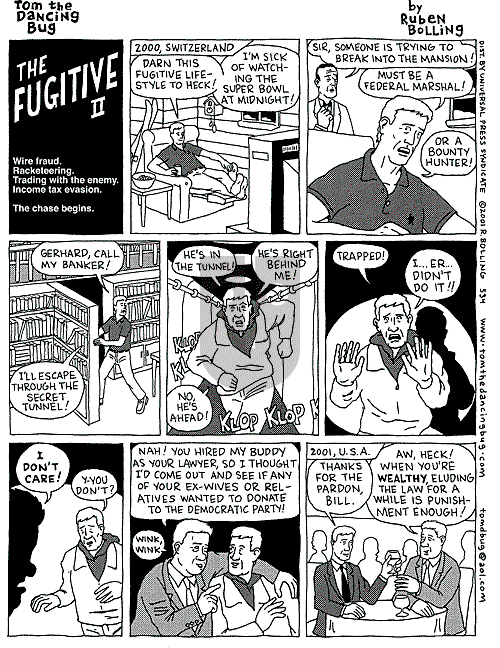 Tom the Dancing Bug on Saturday February 10, 2001 Comic Strip