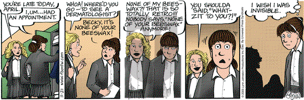 For Better or For Worse on Monday November 21, 2005 Comic Strip
