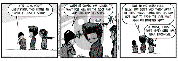 The Boondocks on Thursday December 14, 2000 Comic Strip