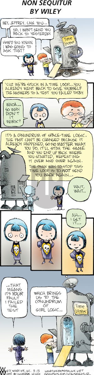 Non Sequitur on Sunday March 13, 2011 Comic Strip