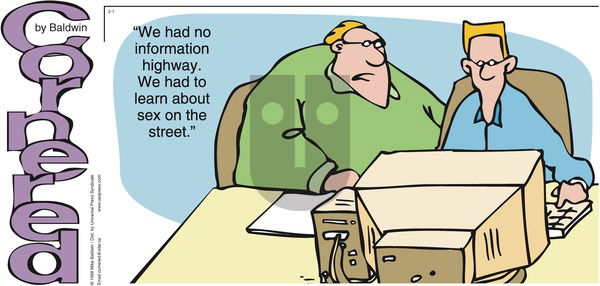 Cornered - Sunday February 1, 1998 Comic Strip