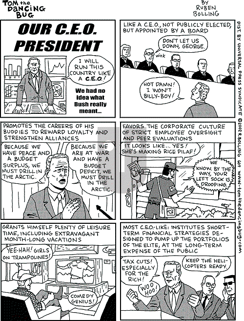 Tom the Dancing Bug on Thursday August 15, 2002 Comic Strip