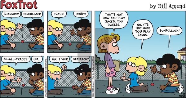 FoxTrot on Sunday September 23, 2018 Comic Strip