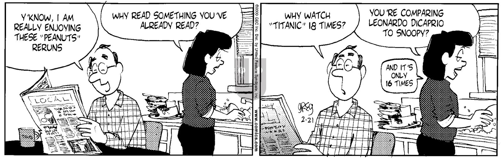 Luann - Monday February 21, 2000 Comic Strip