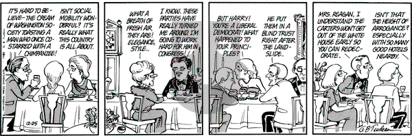 Doonesbury on Thursday December 25, 1980 Comic Strip
