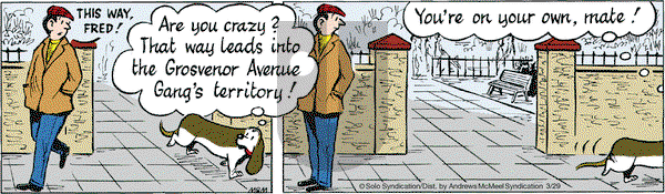 Fred Basset on Wednesday March 29, 2017 Comic Strip