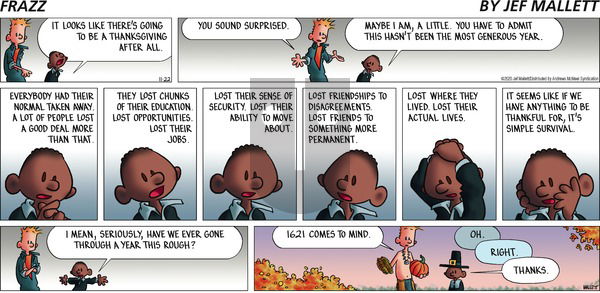 Frazz on Sunday November 22, 2020 Comic Strip