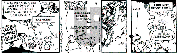 Over the Hedge on Friday June 7, 2002 Comic Strip