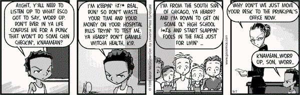 The Boondocks on Thursday April 10, 2014 Comic Strip