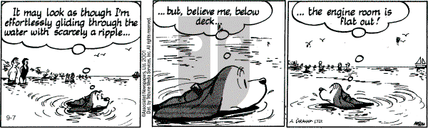 Fred Basset on Friday September 7, 2001 Comic Strip