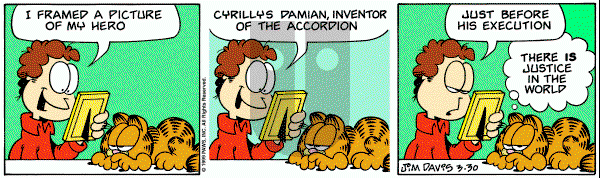 Garfield on Tuesday March 30, 1999 Comic Strip