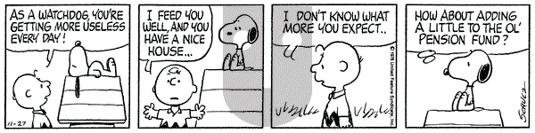 Peanuts on Monday November 27, 1978 Comic Strip