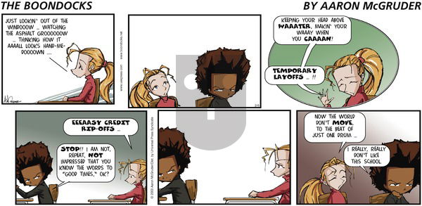 The Boondocks on Sunday February 6, 2000 Comic Strip