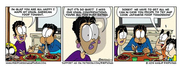 Little Fried Chicken and Sushi - Friday February 20, 2015 Comic Strip
